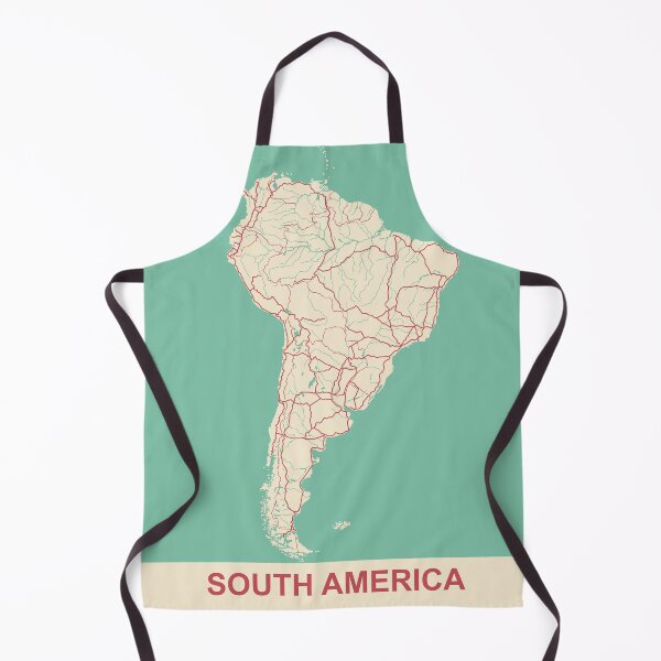 Item preview, Ilustración del mapa de Sudamérica: regalo de viaje designed and sold by MapsByLeo.