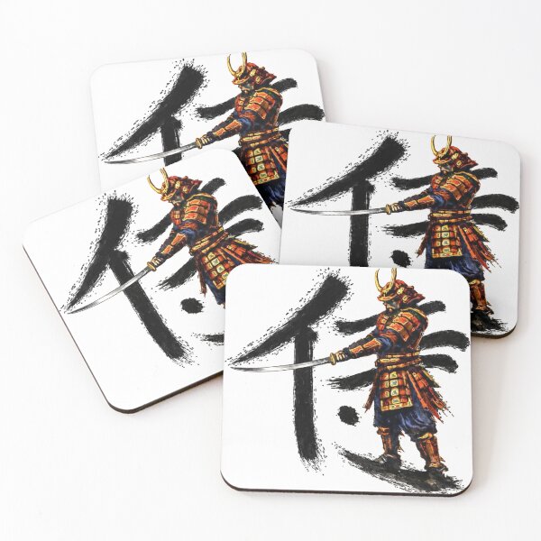 Item preview, Samurai Kanji Art T-Shirt – The Spirit of the Warrior designed and sold by KANJISM.