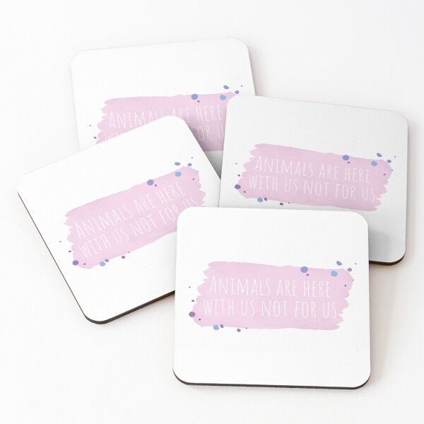 Item preview, Animals are here with us not for us pink background  designed and sold by Thought2reality.