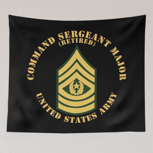 Item preview, Army - Command Sergeant Major - CSM - Retired - Flat X 300 designed and sold by Military Insignia Products.