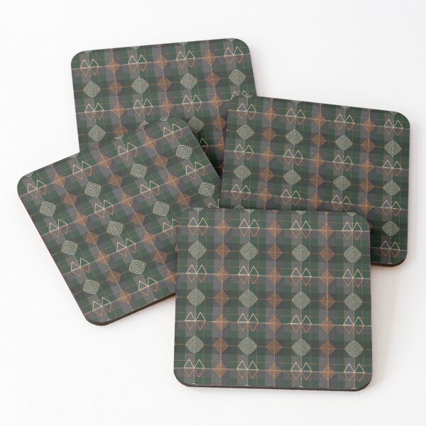 Item preview, Copy of URBAN WEAVE - Geometric Plaid Fusion（GREEN） designed and sold by Jchan24.