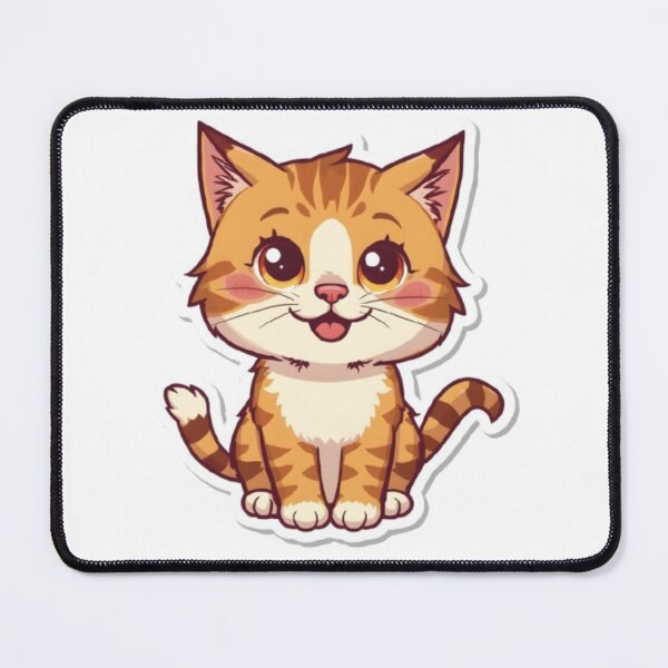 Item preview, Blushing Cute Cat Sticker | Shy Kawaii Kitty Art designed and sold by Teewave-Ashish.