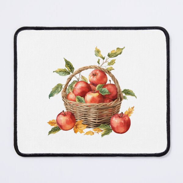 Item preview, Watercolor Apple Basket designed and sold by silviaol.
