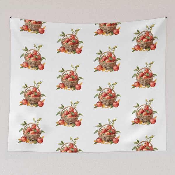 Item preview, Watercolor Apple Basket  designed and sold by silviaol.