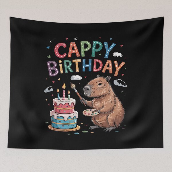 Item preview, Cappy Birthday Capybara Lovers Girl Boy Happy Birthday Party 2 designed and sold by angolinnArt.