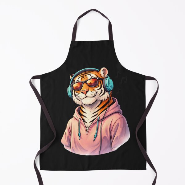 Item preview, Summer Music Lover Tiger – Chill Lo-Fi Cartoon Tiger Illustration designed and sold by ColorSplash123.