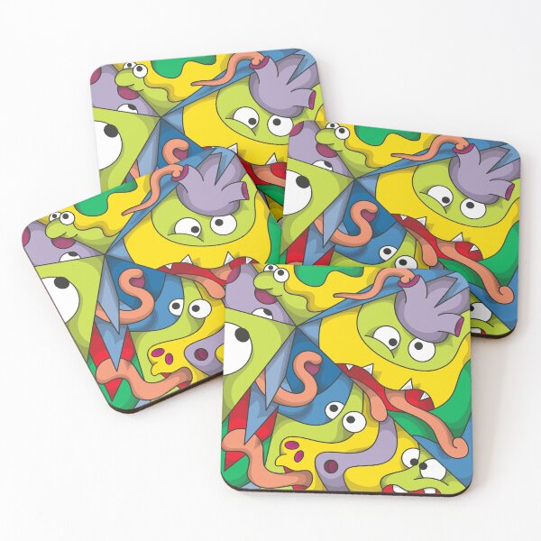 Item preview, Color Tiles #25 - Colorful creatures in a square designed and sold by liquid-print.