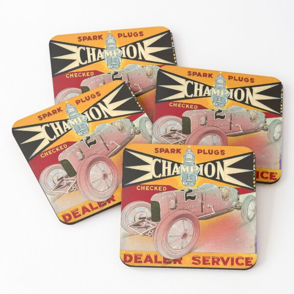 Item preview, Champion Dealer Service - Retro Advertising Style designed and sold by Matalobos /  Retro Art & Classic Machines.