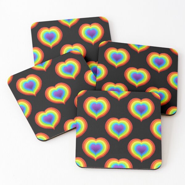 Item preview, Fuzzy Rainbow Hearts designed and sold by Rasmenia.