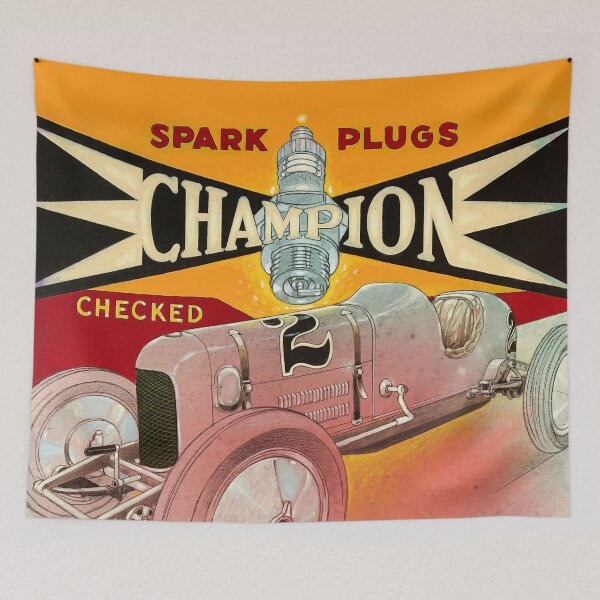 Item preview, Champion Dealer Service - Retro Advertising Style designed and sold by Matalobos /  Retro Art & Classic Machines.