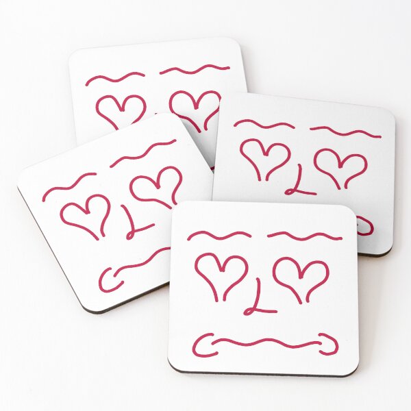 Item preview, Cute Heart Eyes Face Doodle – Minimal Love Cartoon Expression for Stickers designed and sold by felipemaldonadoart.