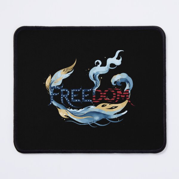 Item preview, Freedom Typography with Patriotic Smoke Art designed and sold by THE-DAILY-DRIPS.