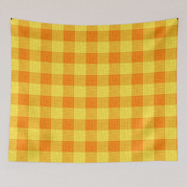 Item preview, Orange and Yellow Crosshatch Plaid Gingham Design  designed and sold by PatternTitan.