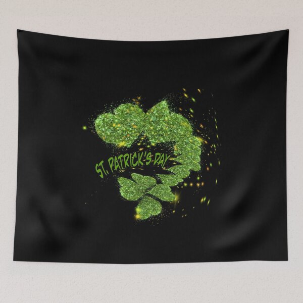 Aperçu de l'œuvre trèfle vert scintillant pour la Saint-Patrick créée et vendue par hollycooper.