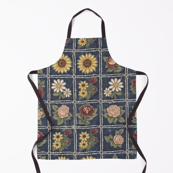 Item preview, Denim Floral Patchwork Casual Design designed and sold by VibeShift Studio.