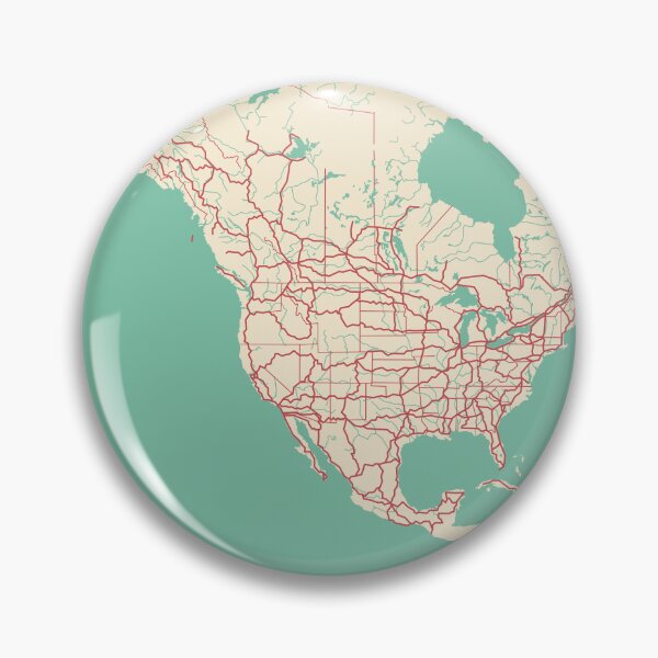 Item preview, North America Map Illustration Travel Gift designed and sold by MapsByLeo.