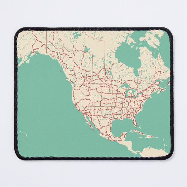 Item preview, North America Map Illustration Travel Gift designed and sold by MapsByLeo.