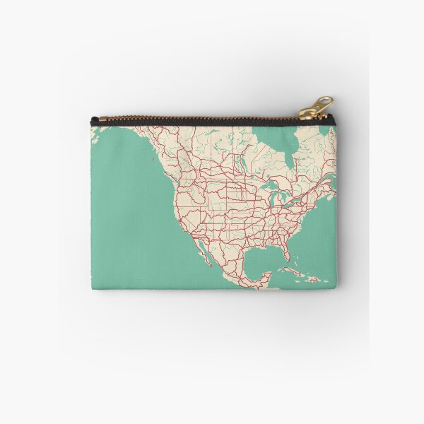 Item preview, North America Map Illustration Travel Gift designed and sold by MapsByLeo.