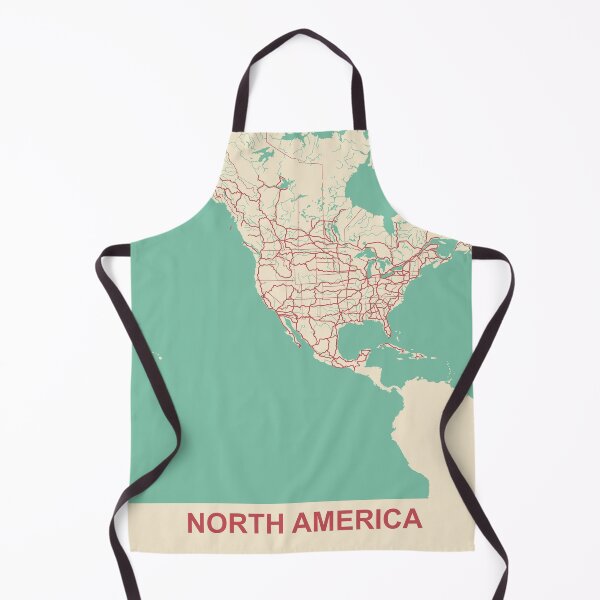Item preview, North America Map Illustration Travel Gift designed and sold by MapsByLeo.