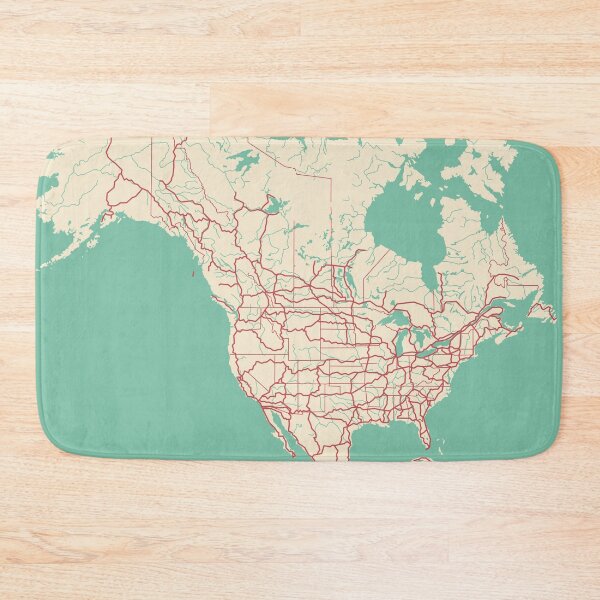 Item preview, North America Map Illustration Travel Gift designed and sold by MapsByLeo.