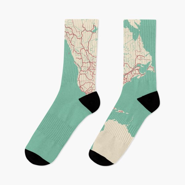 Item preview, North America Map Illustration Travel Gift designed and sold by MapsByLeo.