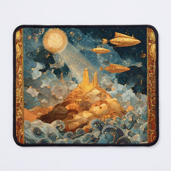 Item preview, Arrival of the Sky-Gods | Cosmic Mythology Wall Art designed and sold by Stoneflower-Art.