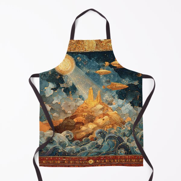 Item preview, Arrival of the Sky-Gods | Cosmic Mythology Wall Art designed and sold by Stoneflower-Art.