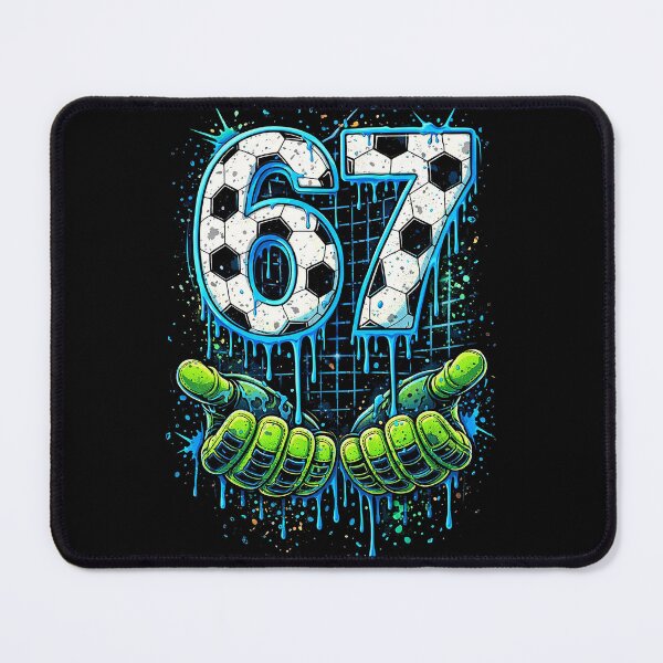 Item preview, Soccer 67 Six Seven Funny Gen Alpha Meme Drip T-Shirt designed and sold by Wicked.Teez.