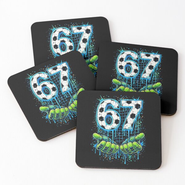 Item preview, Soccer 67 Six Seven Funny Gen Alpha Meme Drip T-Shirt designed and sold by Wicked.Teez.