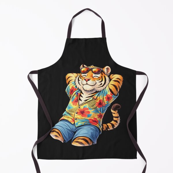 Item preview, Lazy Summer Tiger – Chill Relaxed Cartoon Tiger Illustration designed and sold by ColorSplash123.