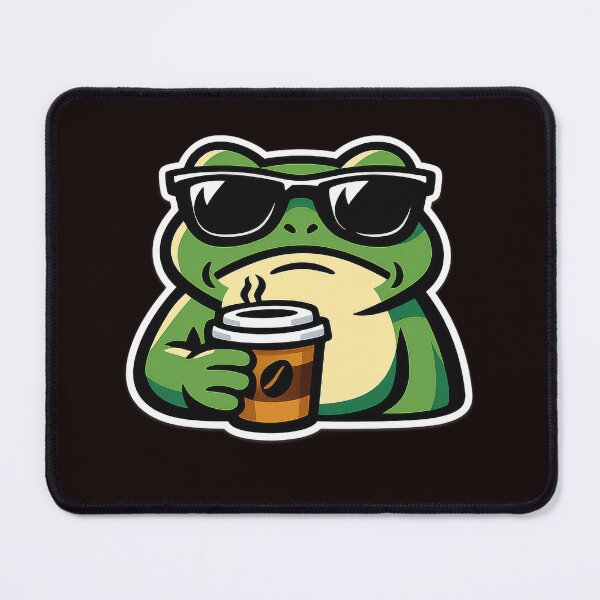 Item preview, Frog On A Coffee Break designed and sold by RoseShop2093.