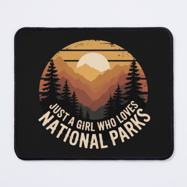 Item preview, Just A Girl Who Loves National Parks Retro Vintage Hiking T-Shirt designed and sold by Youpiworld.