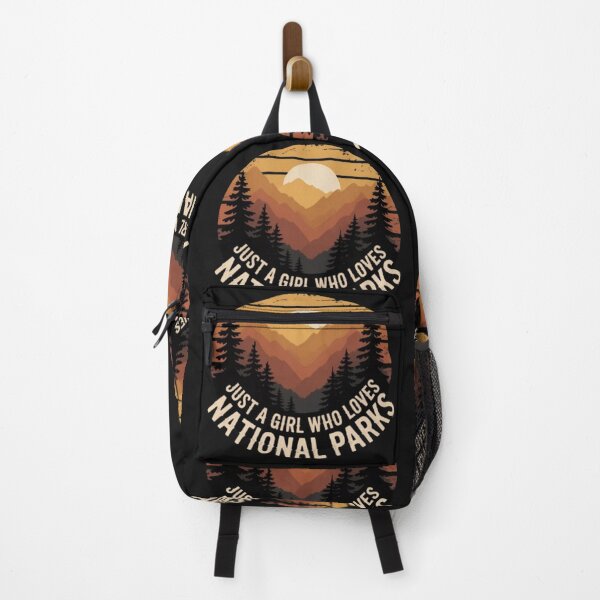Item preview, Just A Girl Who Loves National Parks Retro Vintage Hiking T-Shirt designed and sold by Youpiworld.