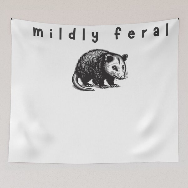 Item preview, Mildly Feral Possum Funny Meme  designed and sold by first-shirt ⭐ ⭐ ⭐ ⭐ ⭐.