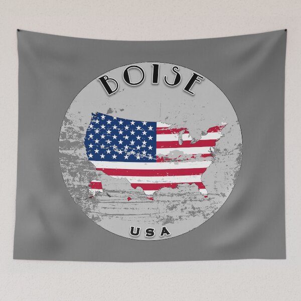 Item preview, Boise United States of America | Worn Flag Travel Badge designed and sold by World Designs.