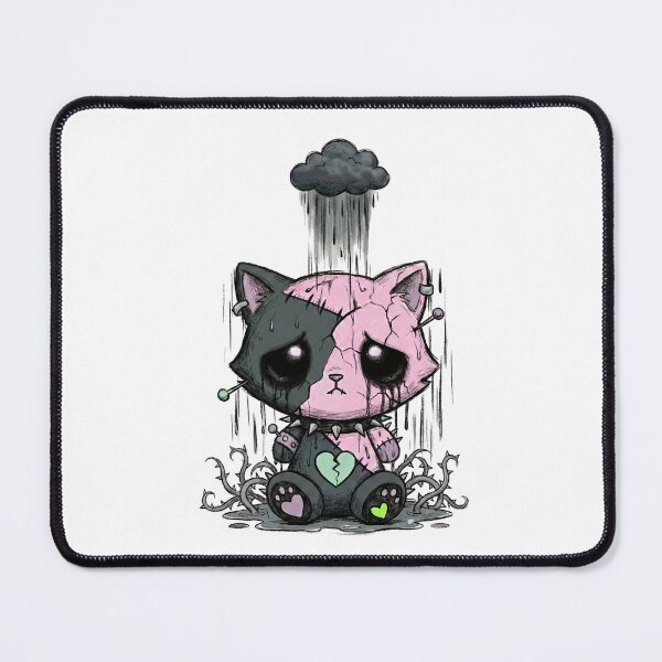 Item preview, Sad Emo Cat Plushie Art – Low Social Battery Aesthetic designed and sold by ViviByPaula.