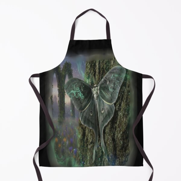 Item preview, Emerald Rune Moth on Ancient Tree Gothic Ruins Twilight – Dark Fantasy Insect Art designed and sold by DarkRomanceMom.