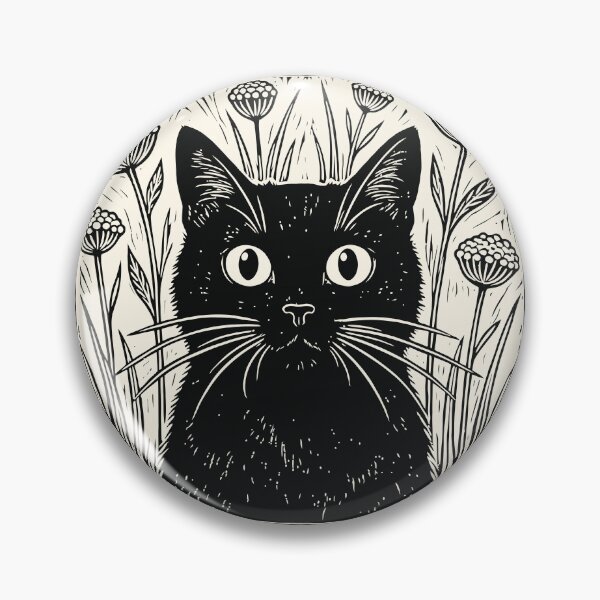 Item preview, Black Cat Vintage Floral Folklore Cottagecore designed and sold by Y-Vibes.