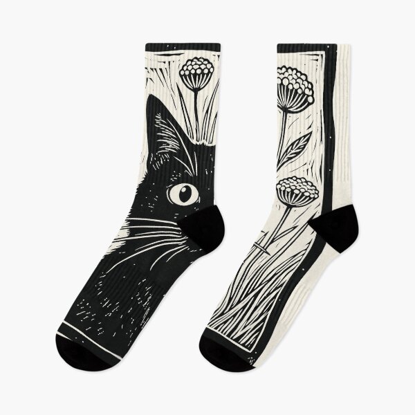Item preview, Black Cat Vintage Floral Folklore Cottagecore designed and sold by Y-Vibes.