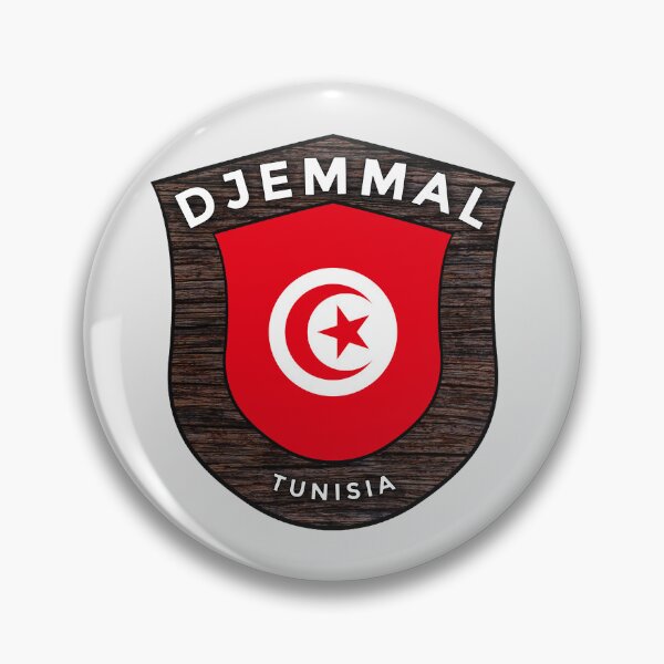 Item preview, Djemmal Tunisia | Flag Shield Travel Emblem designed and sold by World Designs.