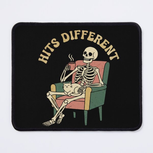 Item preview, Hits Different – Relaxed Skeleton Dark Humor designed and sold by TinyJoy Studio.