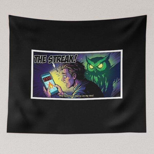 Item preview, "THE STREAK!" - Funny Duolingo Language Learning Comic Meme designed and sold by DogLord.