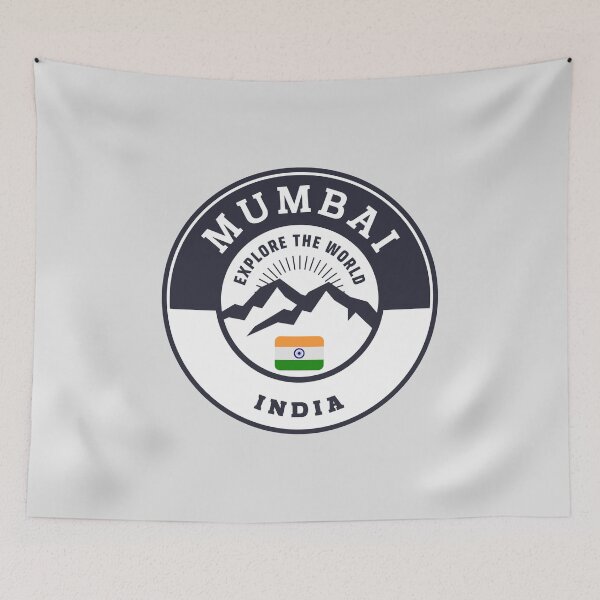 Item preview, Mumbai India | Black and White Travel Crest designed and sold by World Designs.