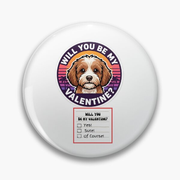 Item preview, Adorable Watercolor Cavapoo Dog– Valentine’s Day Question designed and sold by M1234s.