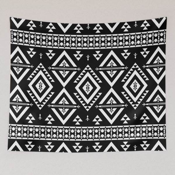 Item preview, Modern ethnic pattern in black and white. designed and sold by Nengsang.