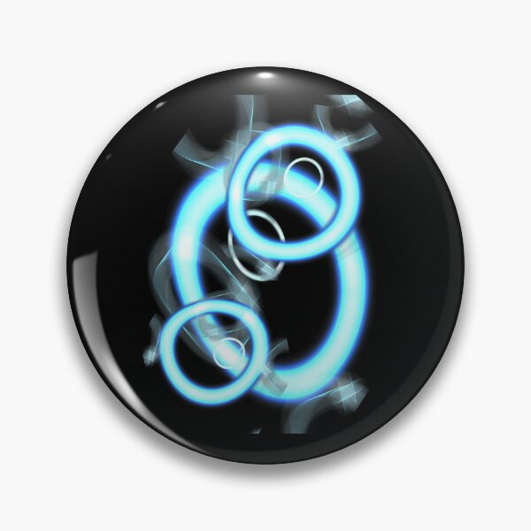 Item preview, Neon Blue Energy Rings – Futuristic Abstract Light Design designed and sold by NB-Artmagic.