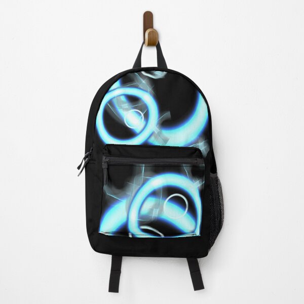 Item preview, Neon Blue Energy Rings – Futuristic Abstract Light Design designed and sold by NB-Artmagic.