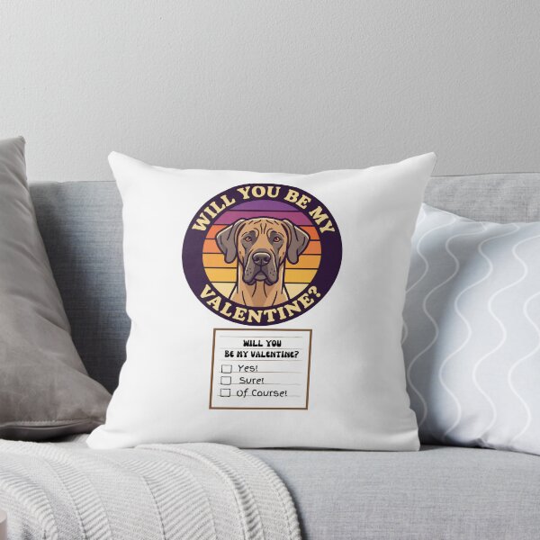 Item preview,  Adorable Watercolor Great Dane– Valentine’s Day Question designed and sold by M1234s.