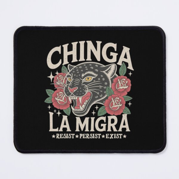Item preview, Chinga La Migra, Human Rights, Social Justice, Latino Protest, Support Immigrants, Black Floral Cat designed and sold by toongstudio.