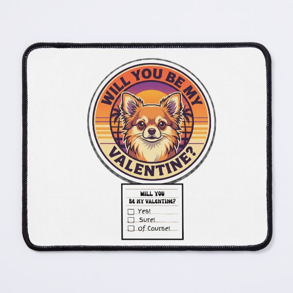 Item preview, Adorable Watercolor Retro Chihuahua – Valentine’s Day Question designed and sold by M1234s.